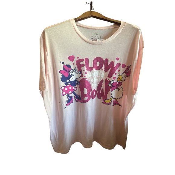 Disney Tops - Disney Pink Minnie & Daisy 'Flow with the Bow' Graphic Tee NWT Women’s 3XL 3X